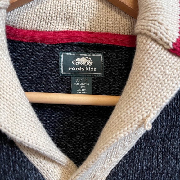 Roots Kids Cabin Shawl Sweater XL - Picture 2 of 5